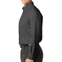 Port Authority Tall Crosshatch Easy Care Shirt, Soft Black, Left Side view
