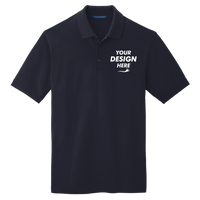 Port Authority Tall EZCotton ® Polo, Navy, Front view, Mockup