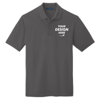 Port Authority Tall EZCotton ® Polo, Sterling Grey, Front view, Mockup
