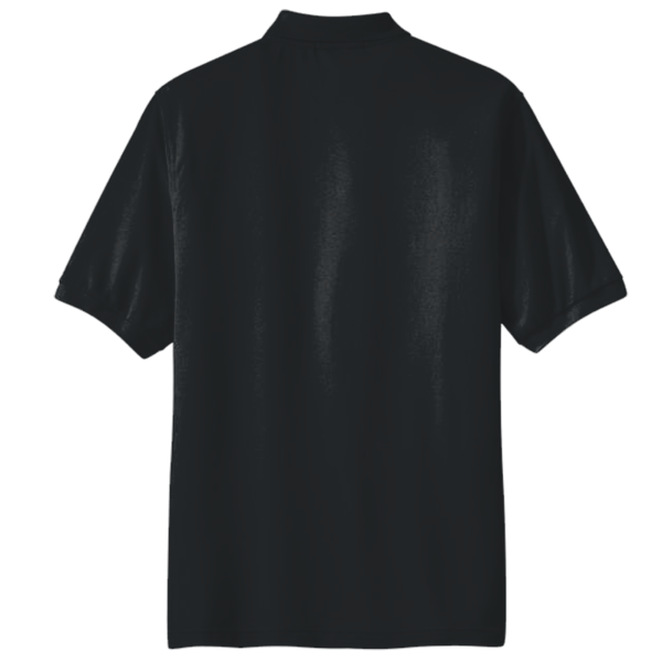 Port Authority Tall Heavyweight Cotton Pique Polo, Black, Back view