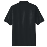 Port Authority Tall Heavyweight Cotton Pique Polo, Black, Back view
