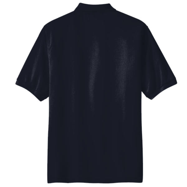 Port Authority Tall Heavyweight Cotton Pique Polo, Navy, Back view