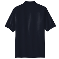 Port Authority Tall Heavyweight Cotton Pique Polo, Navy, Back view