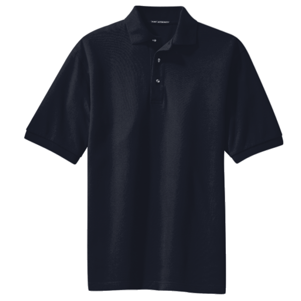 Port Authority Tall Heavyweight Cotton Pique Polo, Navy, Front view