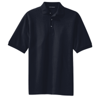 Port Authority Tall Heavyweight Cotton Pique Polo, Navy, Front view