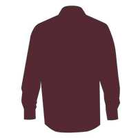 Port Authority Tall Long Sleeve Easy Care Shirt, Burgundy / Light Stone, Back view