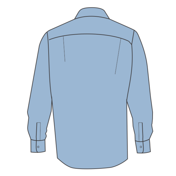 Port Authority Tall Long Sleeve Easy Care Shirt, Light Blue / Light Stone, Back view