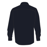 Port Authority Tall Long Sleeve Easy Care Shirt, Navy / Light Stone, Back view