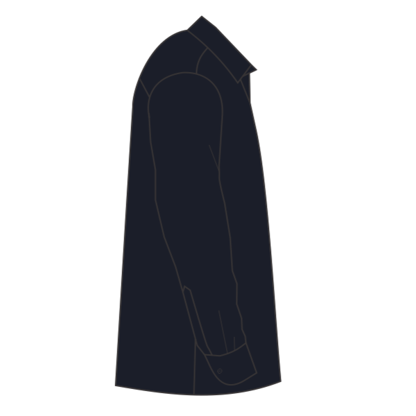 Port Authority Tall Long Sleeve Easy Care Shirt, Navy / Light Stone, Right Sleeve (Long) view