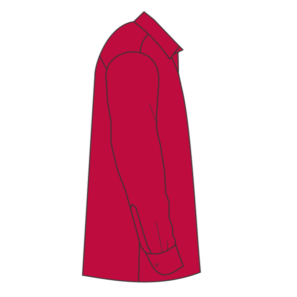 Port Authority Tall Long Sleeve Easy Care Shirt, Red / Light Stone, Right Sleeve (Long) view