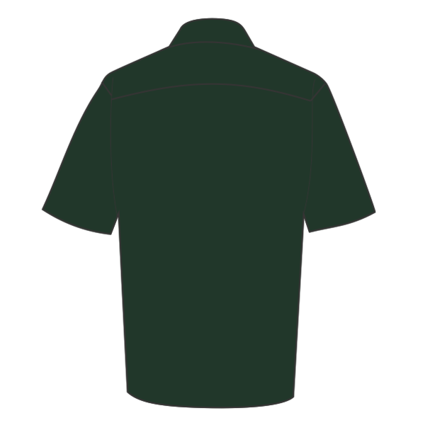 Port Authority Tall Short Sleeve Easy Care Shirt, Dark Green / Navy, Back view
