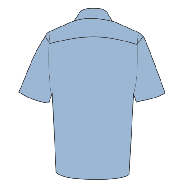 Port Authority Tall Short Sleeve Easy Care Shirt, Light Blue / Light Stone, Back view
