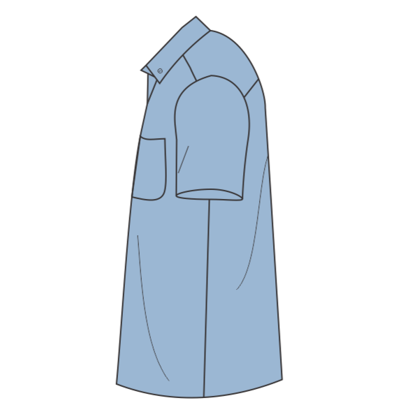 Port Authority Tall Short Sleeve Easy Care Shirt, Light Blue / Light Stone, Left Sleeve (Short) view