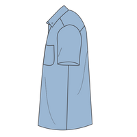Port Authority Tall Short Sleeve Easy Care Shirt, Light Blue / Light Stone, Left Sleeve (Short) view