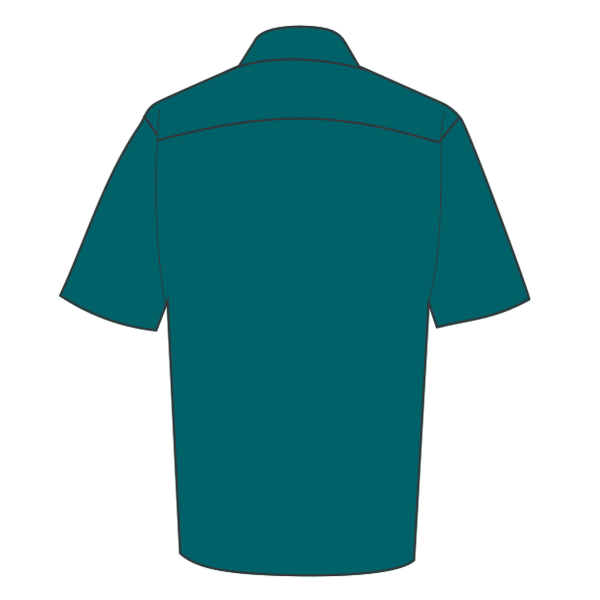 Port Authority Tall Short Sleeve Easy Care Shirt, Teal Green / Teal Green, Back view