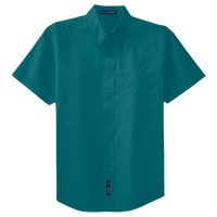 Port Authority Tall Short Sleeve Easy Care Shirt, Teal Green / Teal Green, Front view