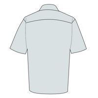 Port Authority Tall Short Sleeve Easy Care Shirt, White / Light Stone, Back view