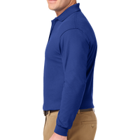 Port Authority Tall Silk Touch Long Sleeve Polo, Royal, Left Sleeve view