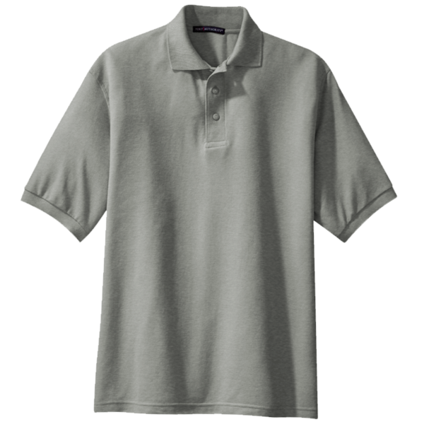 Port Authority Tall Silk Touch Polo, Cool Grey, Front view