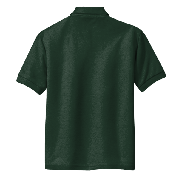 Port Authority Tall Silk Touch Polo, Dark Green, Back view