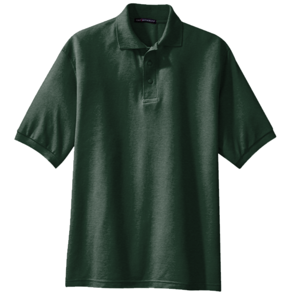 Port Authority Tall Silk Touch Polo, Dark Green, Front view