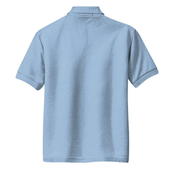 Port Authority Tall Silk Touch Polo, Light Blue, Back view