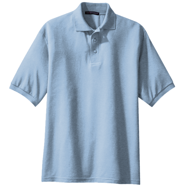 Port Authority Tall Silk Touch Polo, Light Blue, Front view