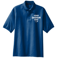 Port Authority Tall Silk Touch Polo, Royal, Front view, Mockup