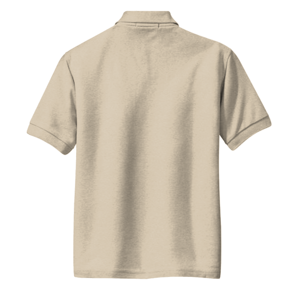 Port Authority Tall Silk Touch Polo, Stone, Back view