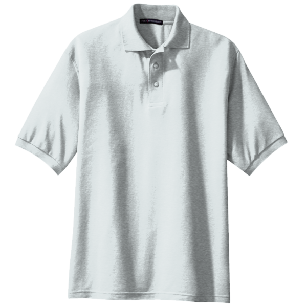 Port Authority Tall Silk Touch Polo, White, Front view
