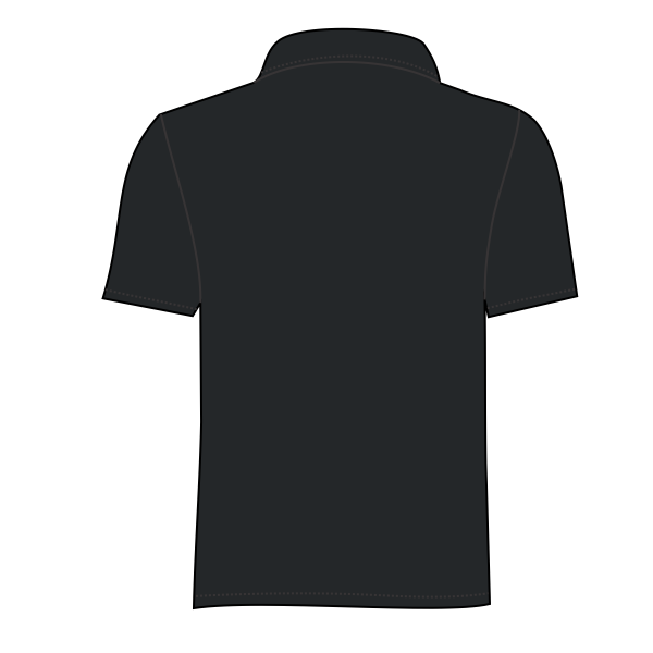 Port Authority Tall Silk Touch Polo with Pocket, Black, Back view