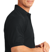Port Authority Tall Silk Touch Polo with Pocket, Black, Right Sleeve (Short) view