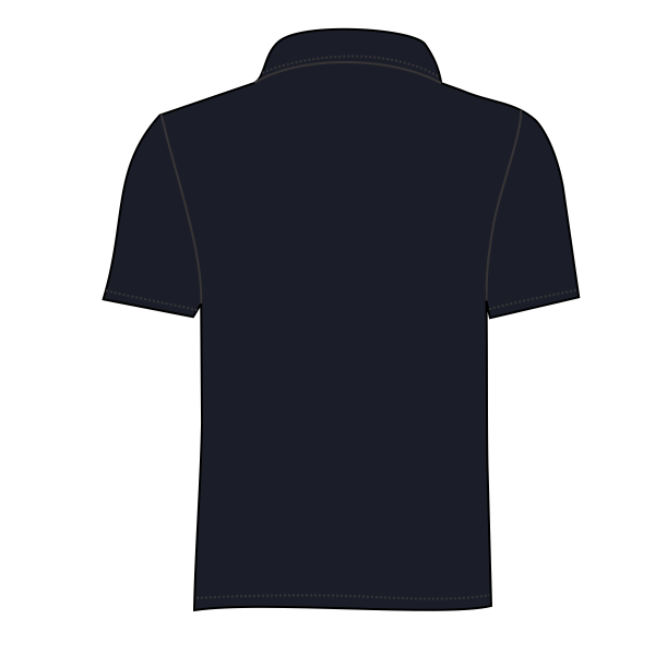 Port Authority Tall Silk Touch Polo with Pocket, Navy, Back view