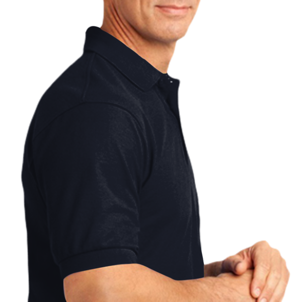Port Authority Tall Silk Touch Polo with Pocket, Navy, Right Sleeve (Short) view