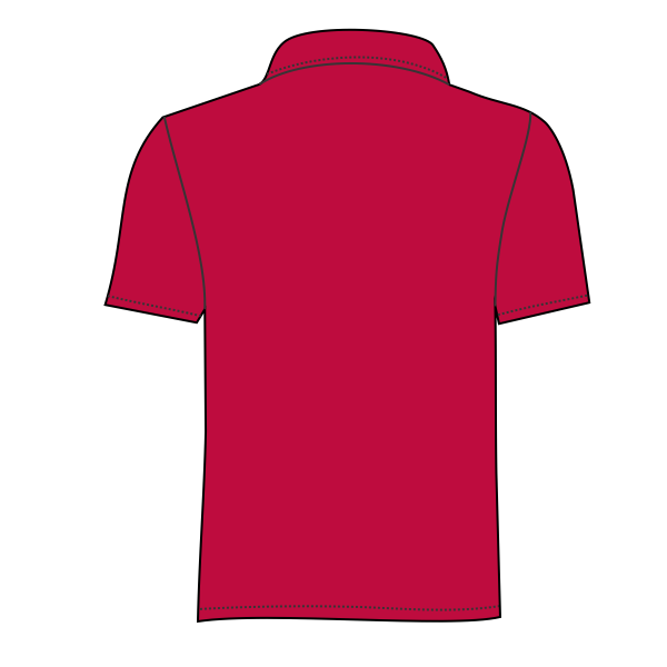 Port Authority Tall Silk Touch Polo with Pocket, Red, Back view