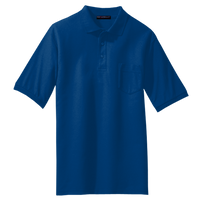 Port Authority Tall Silk Touch Polo with Pocket, Royal, Front view