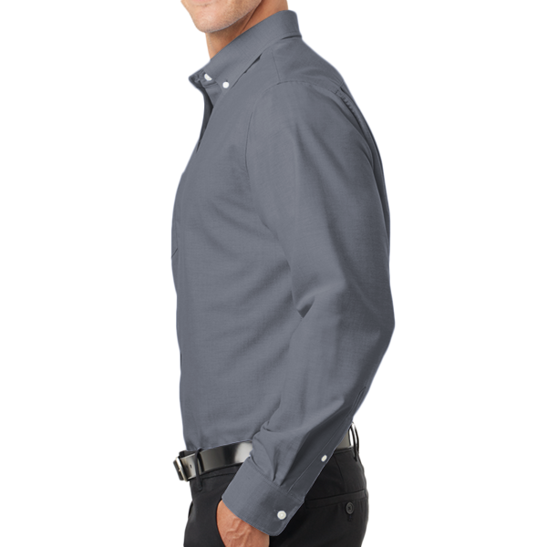 Port Authority Tall SuperPro Oxford Shirt, Black, Left view