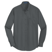 Port Authority Tall SuperPro Twill Shirt, Sterling Grey, Front view