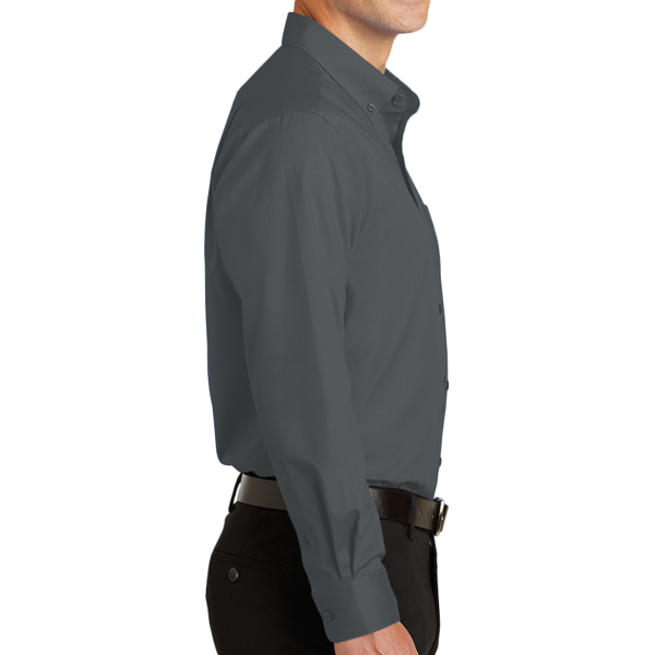 Port Authority Tall SuperPro Twill Shirt, Sterling Grey, Right view