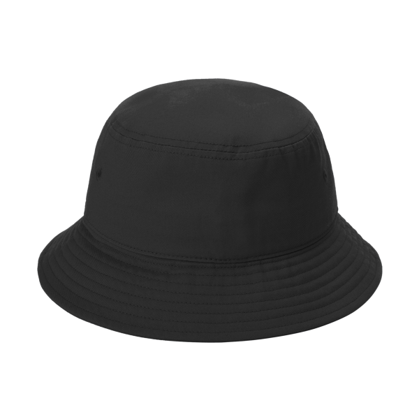 Port Authority Twill Classic Bucket Hat, Black, Back view