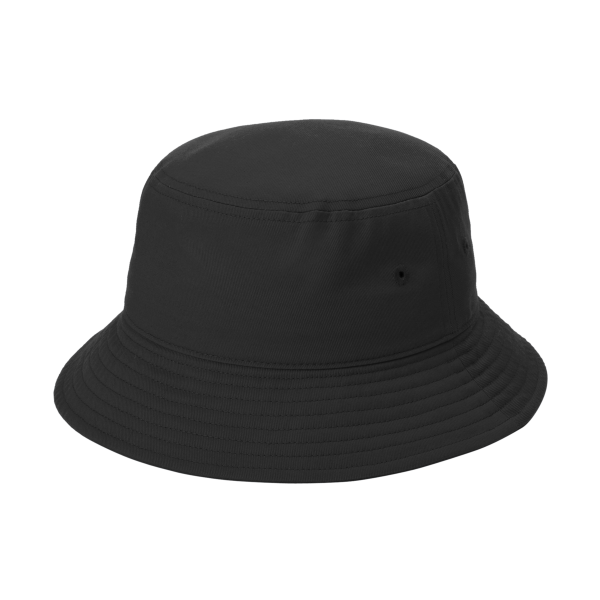 Port Authority Twill Classic Bucket Hat, Black, Left Side view