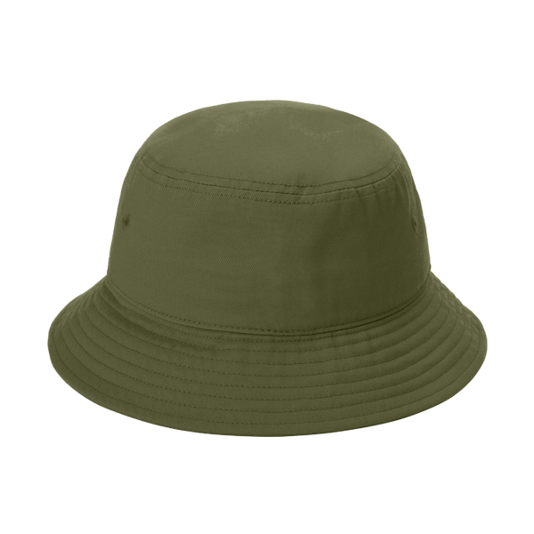 Port Authority Twill Classic Bucket Hat, Olive Drab Green, Back view