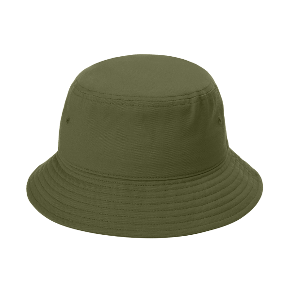Port Authority Twill Classic Bucket Hat, Olive Drab Green, Front view