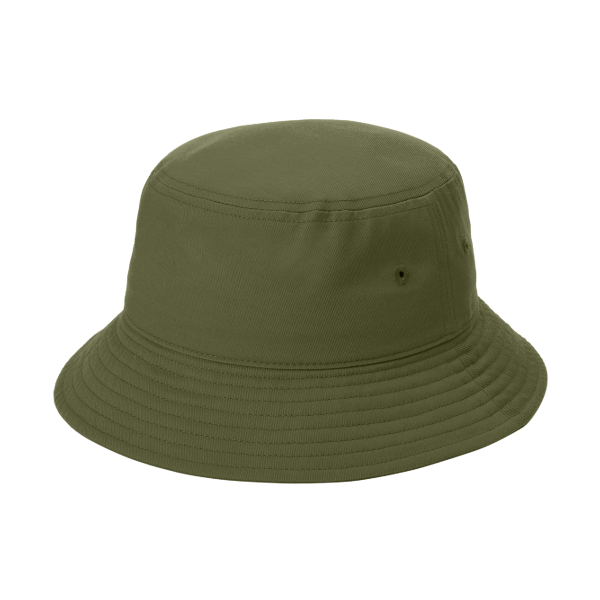 Port Authority Twill Classic Bucket Hat, Olive Drab Green, Left Side view