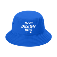 Port Authority Twill Classic Bucket Hat, True Royal, Front view, Mockup