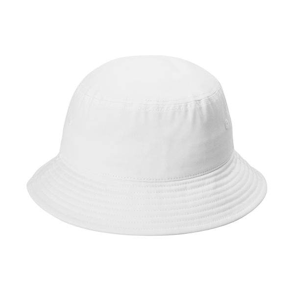 Port Authority Twill Classic Bucket Hat, White, Back view