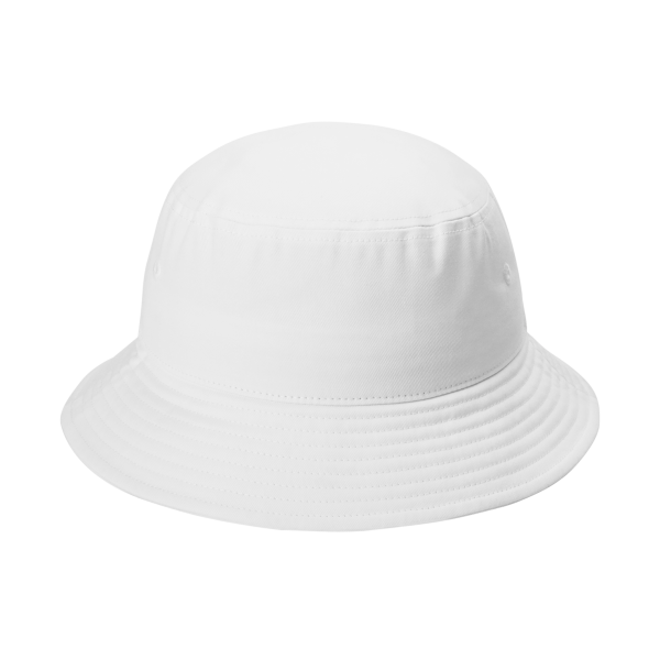 Port Authority Twill Classic Bucket Hat, White, Front view