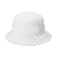 Port Authority Twill Classic Bucket Hat, White, Left Side view