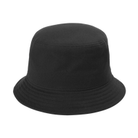 Port Authority Twill Short Brim Bucket Hat, Black, Front view
