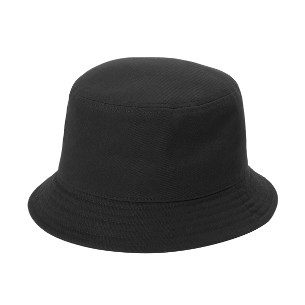 Port Authority Twill Short Brim Bucket Hat, Black, Left Side view